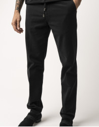 Scissor Scriptor Black Straight-Leg Cotton Drawstring Chinos thumbnail 2
